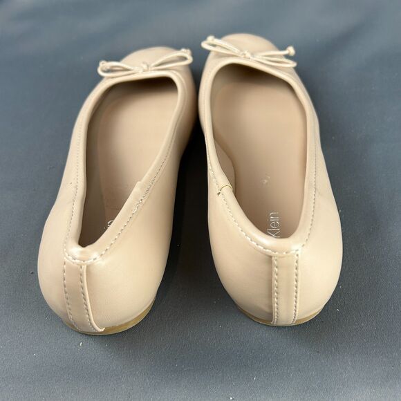 Calvin Klein Nude Beige Ballet Flats Bow Accent Size 9 NEW - Picture 6 of 14
